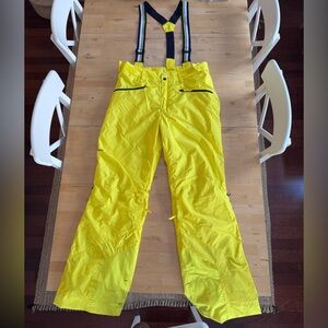 Neon Men Snow Pants Ski with Suspenders